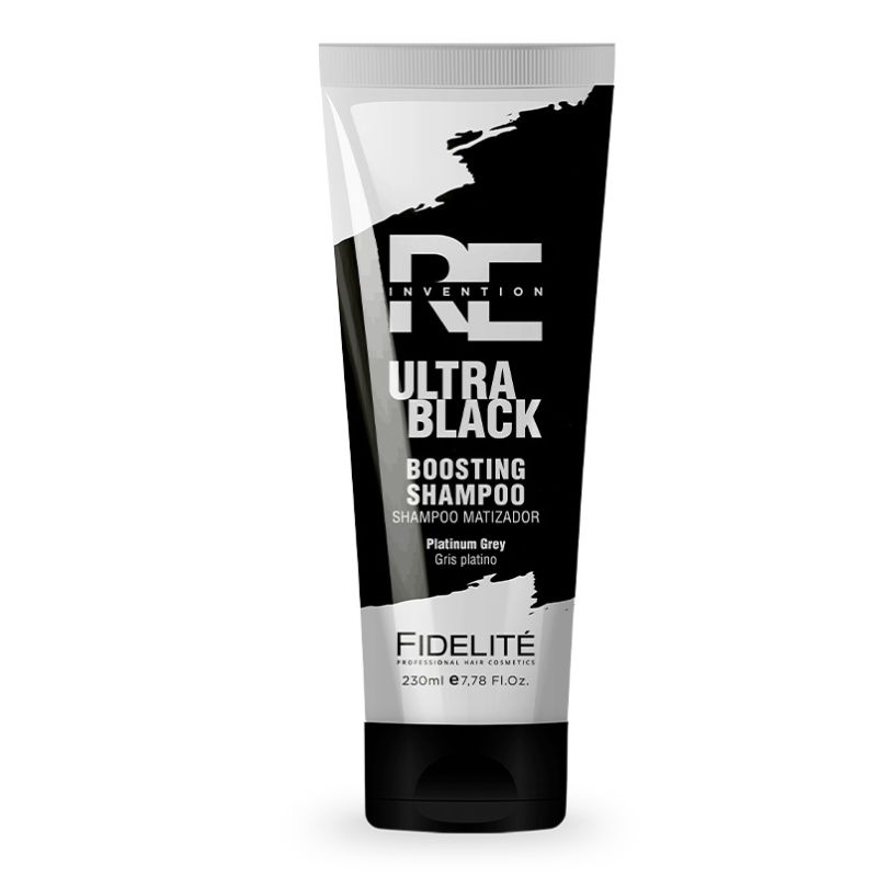 FIDELITE SHAMPOO MATIZADOR ULTRA BLACK GRIS PLATINO X 230 ML.
